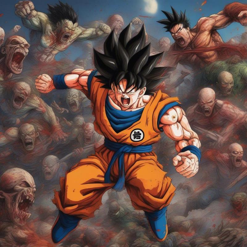 Songoku Chiến Đấu Với Zombie