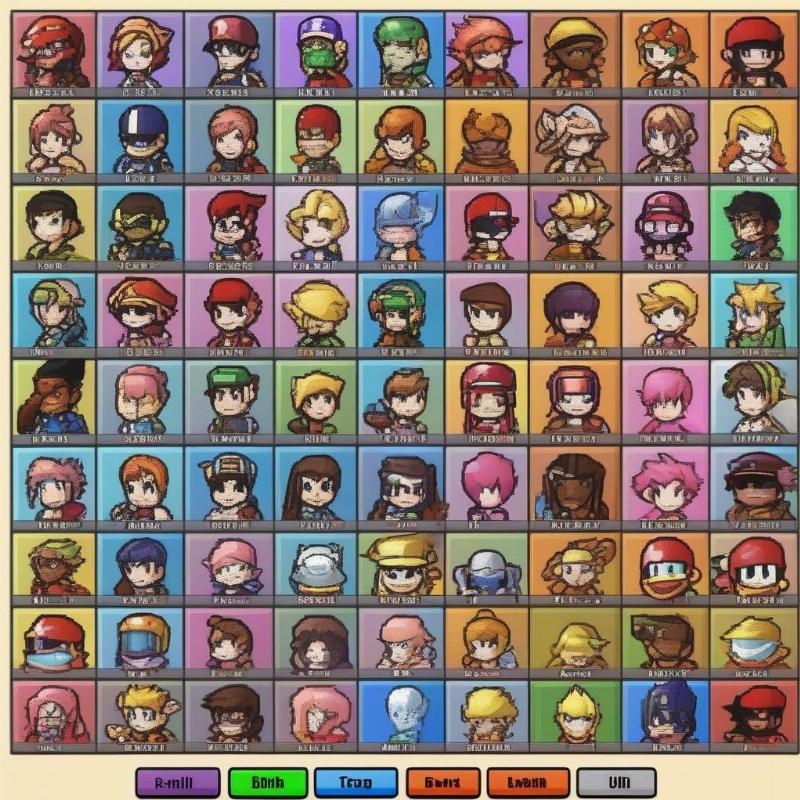 Chọn nhân vật trong Super Smash Flash 4