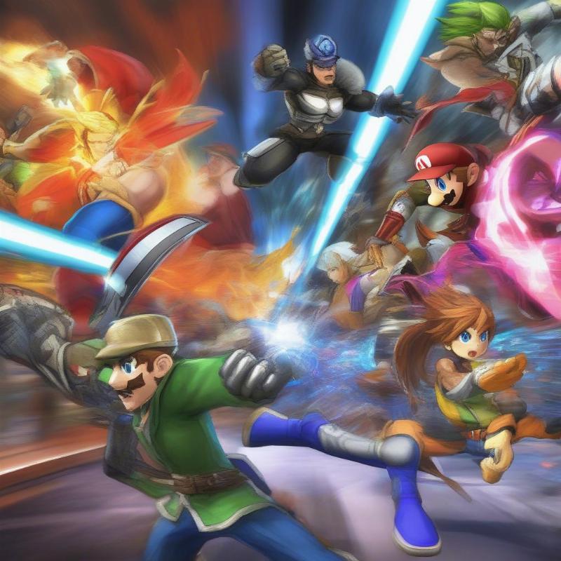 Trận đấu kịch tính trong Super Smash Flash 4