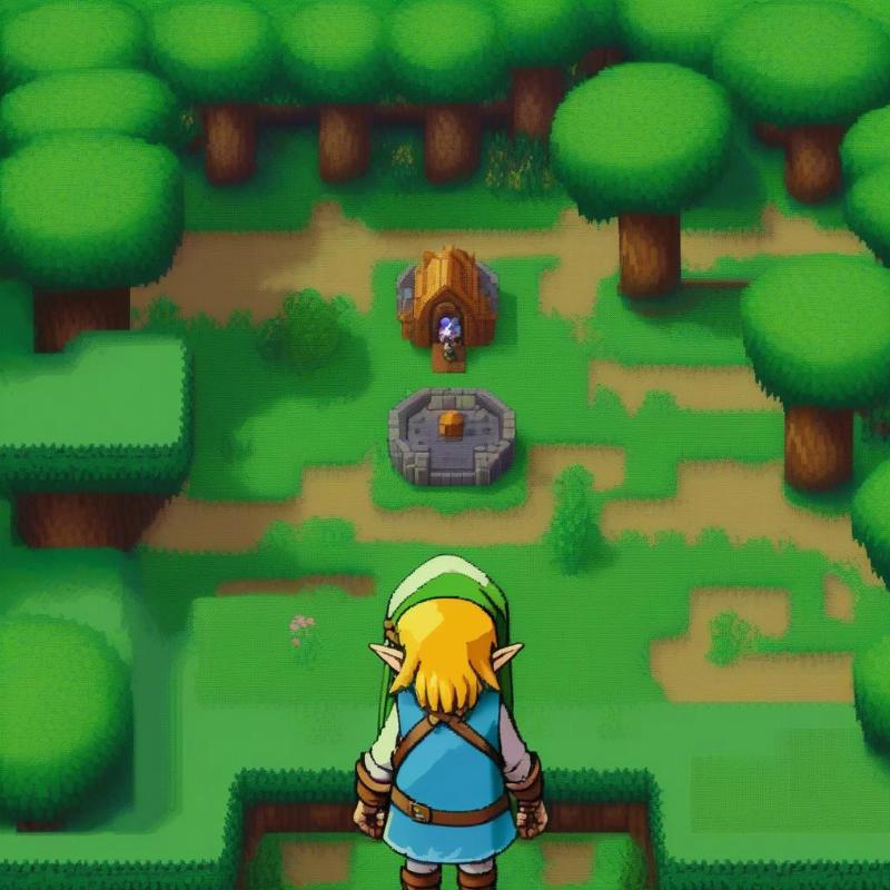 Link exploring Hyrule in A Link to the Past