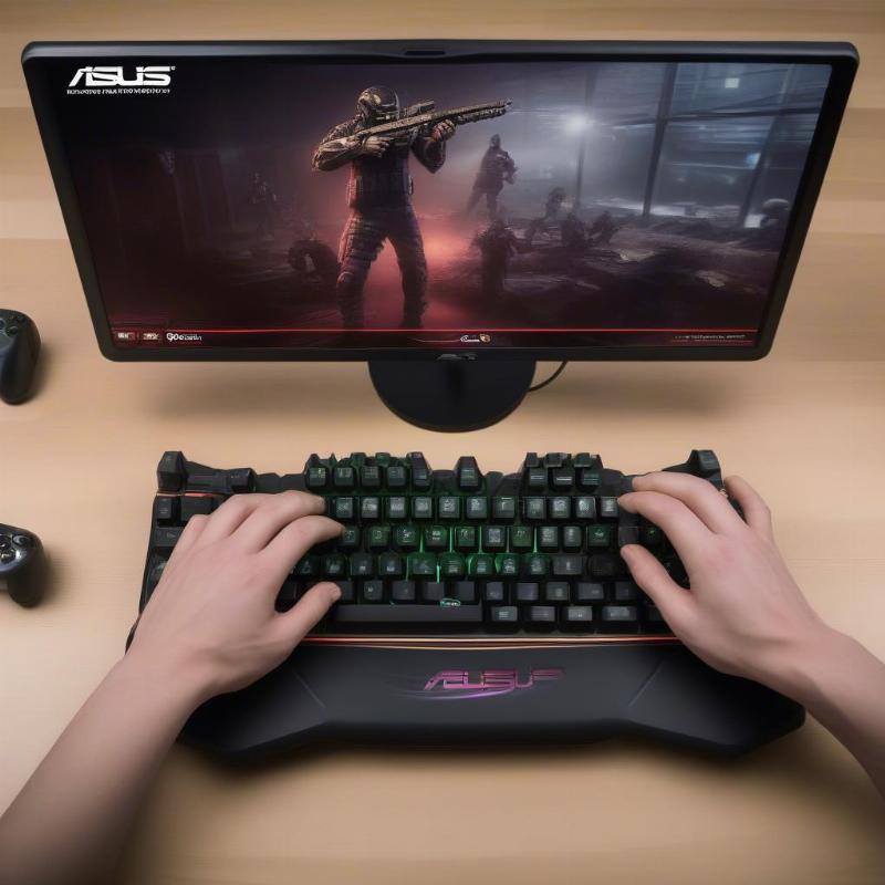 Chơi game FPS với Asus Cerberus Dual LED Color Backlit Gaming Keyboard