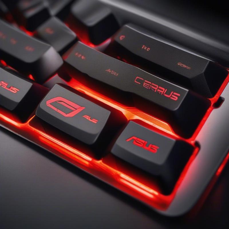 Thiết kế bền bỉ của Asus Cerberus Dual LED Color Backlit Gaming Keyboard