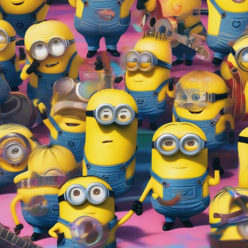 Minion nhảy múa theo điệu nhạc bống bống bang bang