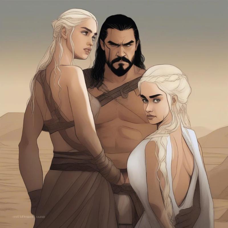 Daenerys Targaryen và Khal Drogo trong Game of Thrones trên VungTV