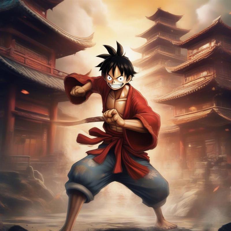 Luffy sử dụng Gomu Gomu no Mi trong giang hồ