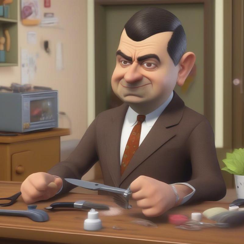 Game Mr Bean Cắt Tóc 2: Cuộc Chiến Kéo Kéo Hài Hước