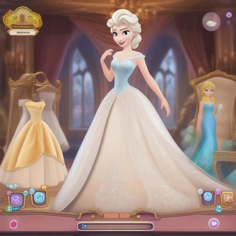 Game Công Chúa Disney Mặc Váy Cưới: Thế Giới Ảo Mộng Tuyệt Đẹp